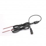  best selling  dc5521 female to 2 bare splitter black cable  heat-resistant